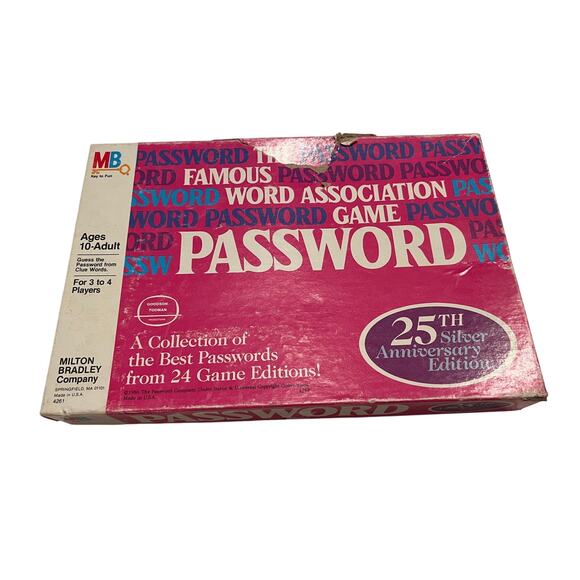Password 25th Silver Anniversary Edition 1986 Game MB - Picture 1 of 8